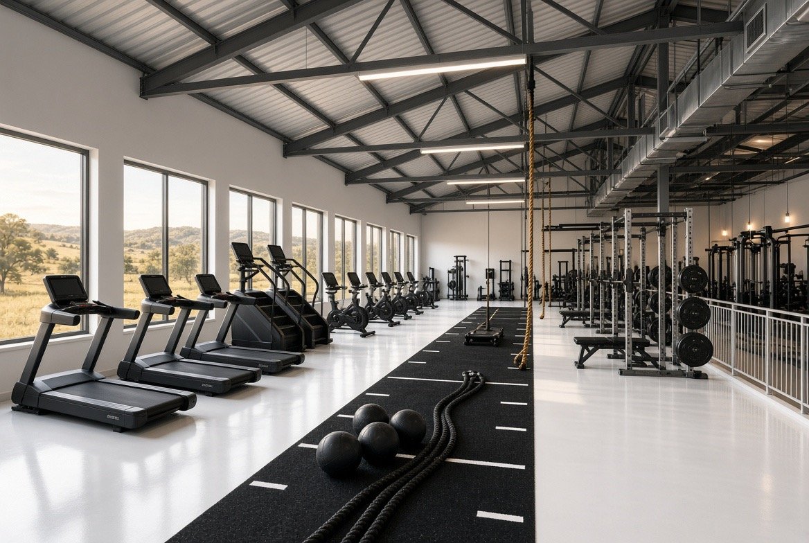 Concept rendering of the Valor Hollow strength and conditioning floor