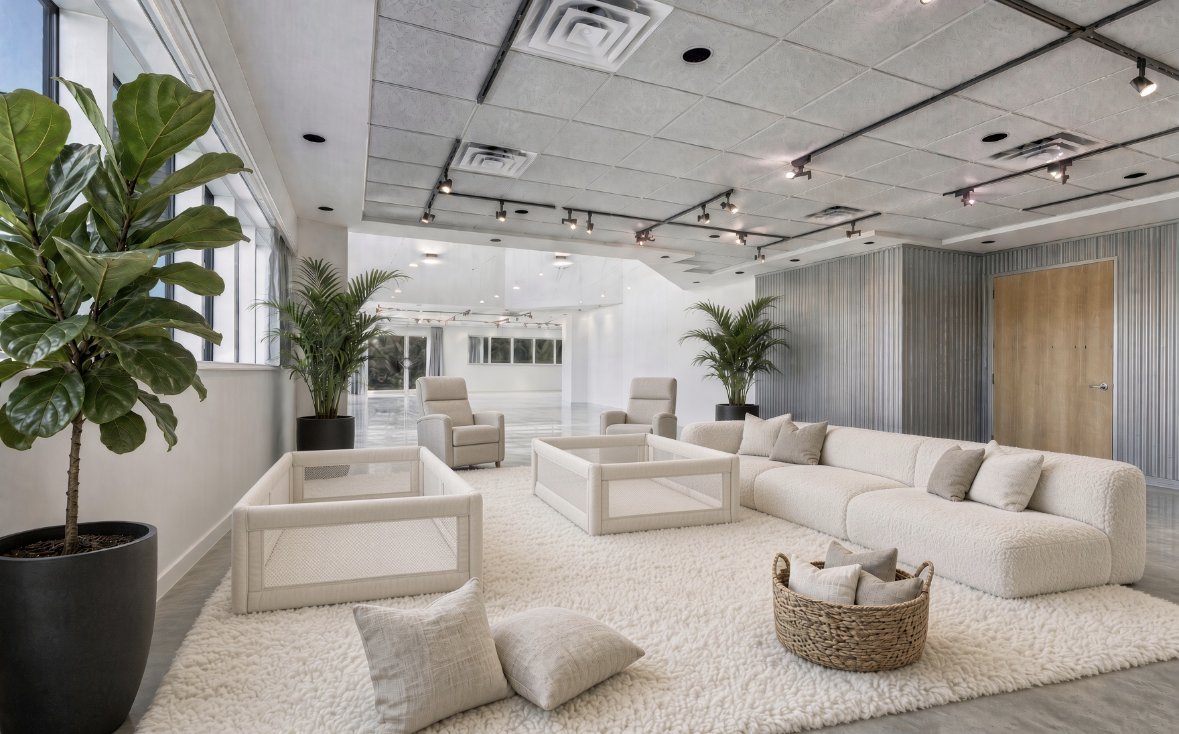 Concept rendering of the Nest Lounge for parents and infants